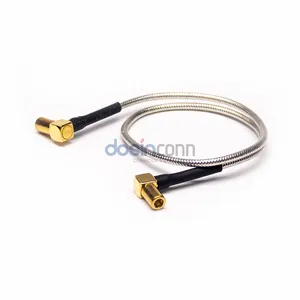 R/A Right Angle Male SSMB to Male SSMB RF Cable with RG316