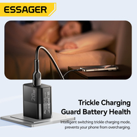 Mini Cargador Portátil ESSAGER PD 20W 30W Enchufe EE.UU. UE RU 5V 3A USB C Para Teléfono Móvil Celular Cargador de Pared GaN de Carga Rápida Tipo C
