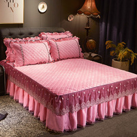 Nouveau lit jupe ensemble de literie King Size beau mariage épaissi couvre-lit couvre-lit pour la maison hôtel