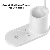 Vente chaude Simple Multifonction Sans Fil Chargeur Station LED Lampe De Table Porte-Stylo Avec Téléphone Portable Chargeur Sans Fil