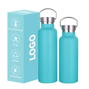 Botella Deportiva de Acero Inoxidable con Aislamiento de Doble Pared y Boca Ancha, con Recubrimiento de Polvo, Personalizable con Logotipo, 350ml/500ml/750ml/1000ml - Product Image 2