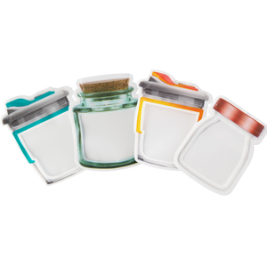 In Stock Wholesale Plastic Resealable Wood Mason Jar Bottles Ziplock Packaging Bags