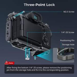 Cage pour appareil photo à dégagement rapide en alliage d'aluminium HawkLock pour Alpha 7R V/7 IV/<span class=keywords><strong>7S</strong></span> <span class=keywords><strong>III</strong></span>/1/7R IV - Product Image 4