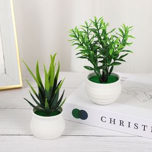 Pianta Verde Artificiale in Vaso per Ufficio, Soggiorno, <span class=keywords><strong>Balcone</strong></span>, Scrivania, <span class=keywords><strong>Piccolo</strong></span> Paesaggio Verde in Vaso - Product Image 3