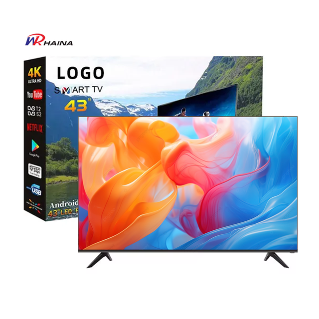 HAINA Source Factory Wholesale Televisores 65 Pulgadas Smart Tv 4K Ultra HD Smart Led Tv with 1% spare part