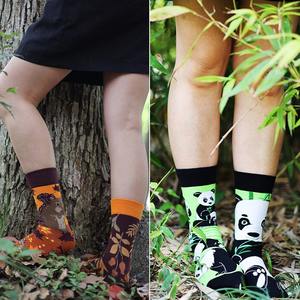 Chaussettes unisexes tendance 2026, chaussettes en coton amusantes pour femmes, chaussettes de couleur unie, design assorti, chaussettes AB pour hommes - Product Image 5