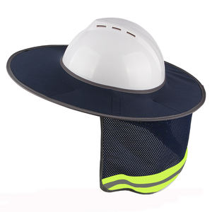 Sombrero de Seguridad con Protección Solar para <span class=keywords><strong>Verano</strong></span>, <span class=keywords><strong>Casco</strong></span> de Seguridad, Banda de Protección Solar, Franjas Reflectantes de Alta Visibilidad - Product Image 2