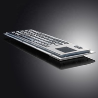 Clavier en acier inoxydable métallique à montage sur panneau personnalisé, étanche IP65, anti-poussière, 67 touches, avec pavé tactile et interface USB pour kiosque