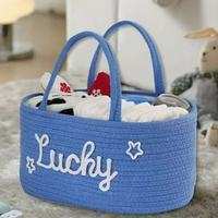 Panier de rangement portable pour pépinière Organisateur de caddie de couches pour bébés avec compartiments et poignées interchangeables