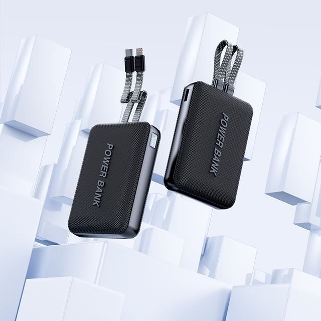 20000mAh Power Bank with Built in Cable PD20W 22.5W Dual Fast Charge Slim Powerbank Travel Multicolor Outdoor