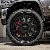 Jantes en alliage forgées personnalisables de 22, 24, 26 et 28 pouces, style H, à déport profond, PCD 8x180, pour pick-up pleine grandeur Chevy RAM