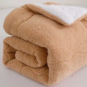200tc mùa thu mùa đông 3-mảnh flannel bedding Comforter bộ sang trọng Sherpa lông cừu giường Quilt mờ mềm mùa thu mùa đông chăn - Product Image 4
