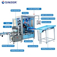 Máquina de Serigrafía Automática para Vasos, 8 Estaciones, Rotativa, Servoimpresora y Etiquetadora para Vasos de Plástico, Papel y PET