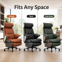 Fauteuil de direction haut de gamme en cuir véritable avec massage, inclinable électriquement, siège ventilé, confortable et ergonomique pour le bureau et la sieste professionnelle