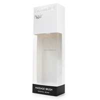 Carton blanc en gros, boîte en papier pliable de couleur personnalisée, fenêtre visuelle en PVC pour l'emballage du produit, peigne cosmétique
