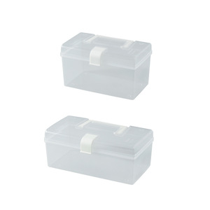 Portable Medicine <b>Storage</b> <b>Box</b> With Handle Transparent PP Material For Pill Organization Desktop Use <b>Small</b> Size - Product Image 5