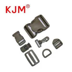 Kjm Fabrieksprijs Heavy Duty Riem Clips Tactische Plastic Quick Side Release Gesp Met D Ring Voor Tactische Vest Accessoires