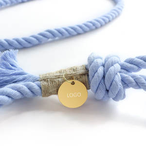 Guinzaglio per cani fatti a mano su misura corda rotonda in cotone per animali domestici con accessori di addestramento sostenibile in stile Designer per cani - Product Image 2