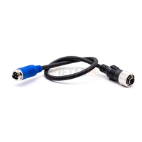 Adaptateur GX12 M12 vers Mini Din mâle, câble 4 broches mâle-mâle, 1m