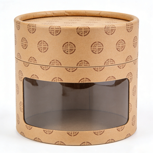 OEM ODM Custom Cylinder Paper Packaging With Transparent <b>Window</b> Durable Round Cardboard Canister - Product Image 5