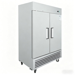 Congelador Vertical para Servicio de Alimentos, Gran Capacidad, Doble Puerta, Acero Inoxidable, Gabinete de Refrigeración Comercial - Product Image 2