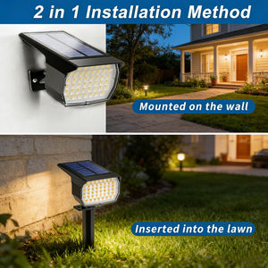 Projecteurs solaires d'extérieur Alecter, étanches IP54, blanc chaud 3500K, 46 LED, 3 modes, allumage/extinction automatique, pour allée, cour, jardin - Product Image 5