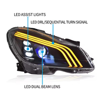 Ensemble de phares LED pour Mercedes-Benz Classe C W204 2011-2014, clignotants séquentiels, feux de jour DRL, phare à double faisceau