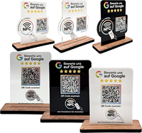 Autocollant de table NFC pour restaurant, compatible Google Reviews NFC215, carte de commentaires 13,56 MHz, autocollant intelligent à tapoter, logo personnalisé ODM