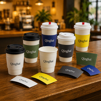 Manchon en papier ondulé kraft personnalisé pour boissons chaudes et froides, support de gobelet en papier pour café et boissons, manchon en plastique pour gobelet – Prix de gros