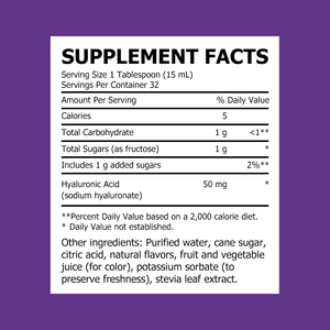 NFA OEM Liquide Oral à l'Acide Hyaluronique Saveur Baies Mixtes avec Sucre de Canne et Acide Citrique pour une Peau Radieuse et Éclatante - Product Image 2