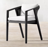 Chaise et table de jardin en aluminium pour restaurant, ensemble de salle à manger pour villa, 8-12 personnes