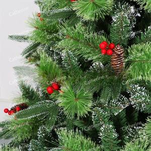 Decoración Navideña, Árbol de Navidad con Piñas Blancas y Puntas de Bayas Rojas, 1.5/1.8 Metros, Árbol Simulado de <span class=keywords><strong>PVC</strong></span>+PE - Product Image 2