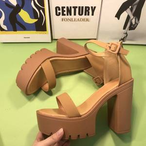 Roman Style Open Toe Sandalias Summer Ankle Strap Chunky <b>Block</b> Heels for Ladies - Product Image 6