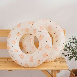 Children's <b>Inflatable</b> Swimming Ring With Handle Cartoon Bear Pattern For <b>Pool</b> Water Park Use - Product Image 2