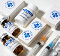 Étiquettes autocollantes personnalisées professionnelles, durables, résistantes à l'huile et à l'eau, imprimées sur mesure pour flacons de médicaments en acrylique.
