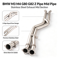 Tuyau d'échappement en acier inoxydable en Z pour BMW G80 M3 M4 G82 S58 3.0T – Section intermédiaire adaptable à sertir
