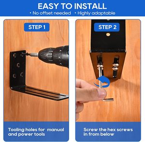 Giá Đỡ Thanh Chắn Cửa Có Thể Điều Chỉnh Giá Đỡ An Ninh Thanh Mở Chịu Lực Cao, Giá Đỡ Thanh Mở Cho Nhà Bạn, Chuồng Ngựa - Product Image 4