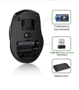 Chuột Không Dây 2.4G <span class=keywords><strong>DPI</strong></span> Điều Chỉnh Được 4 Bánh 6 Phím Máy Tính Xách Tay Chạy Bằng Pin Chuột Thiết Kế Công Thái Học Không Dây Thông Dụng - Product Image 6