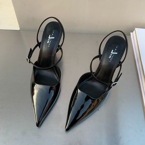 Buckle Strap Chaussures Femme Pointed Toe Sandals Casual Slingback Stiletto Heels for Women - Product Image 2