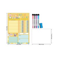 Planificateur de tableau de récompense personnalisé pour les enfants Liste de contrôle des horaires quotidiens pour les enfants Grand tableau de corvées effaçable à sec magnétique pour les enfants