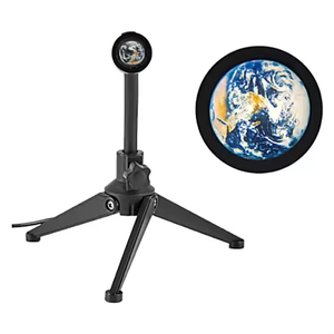 Lampada da Parete a Proiezione LED Terra-<span class=keywords><strong>Luna</strong></span> con Supporto Rotante, Proiettore USB DC5V per Sfondi in Tempo Reale, Luce Notturna per Feste, Casa e Camera da Letto - Product Image 2