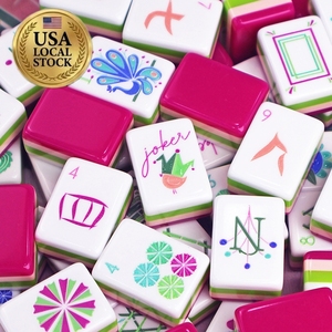 En Stock, Venta al por Mayor, Juego de Mahjong Americano de Lujo de 160 Piezas, Acrílico Grabado de 4 Capas - Product Image 1