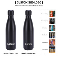 Botol air olahraga baja tahan karat 17oz kustom penjualan 2023 termos terisolasi vakum dinding ganda kapasitas 500ml