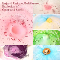 Coffret cadeau de bombes de bain moussantes et flottantes faites à la main OEM, hydratant pour la peau sèche, cadeaux relaxants pour le spa