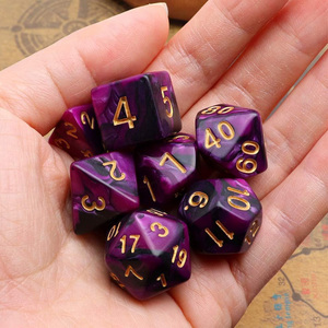 Số Lượng Lớn 17-Màu Đa Diện Acrylic Dnd RPG Dice Board Thẻ Trò Chơi Dungeons Và Dragons Nhựa Dice Set - Product Image 4