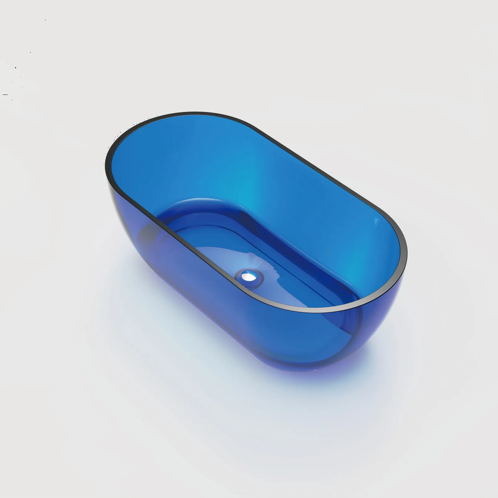 Wiselink-bañeras de colores para baño, bañera transparente de resina translúcida, transparente