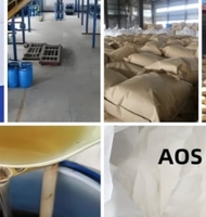 Poudre de Sulfonate d'Alpha-Oléfine de Sodium (AOS) Prix Usine CAS 68439-57-6 Tensioactif Anionique Qualité Industrielle Sac de 25 kg pour Liquides