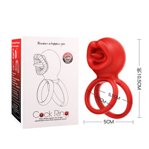 Вибрирующее кольцо для стимуляции языка с беспроводным управлением через приложение, 3 мотора, 9 частот, для интимного использования парами, мужская мастурбационная игрушка - Product Image 5