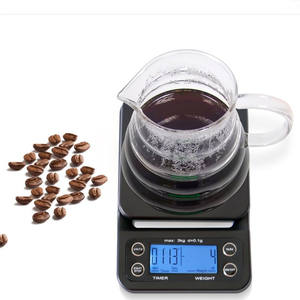 Best Sale Professional Black Color 3kg Hand Coffee <strong>Electronic</strong> Waterproof <strong>Scale</strong> Timing Digital - Product Image 2