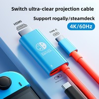 Cable Adaptador de Carga Rápida Tipo-C a HDTV 4K 60Hz PD 100W para Switch 1/2, Laptop, Teléfono Móvil, Consola de Juegos, Steam Deck, USB C Hub